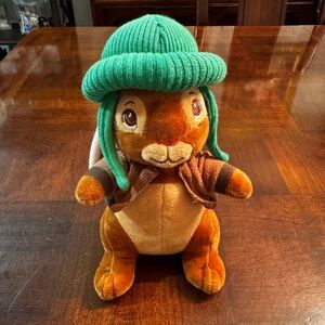 Peter Rabbit 9" Benjamin Bunny Plush Green Hat with Jacket Stuffed Toy Plush
